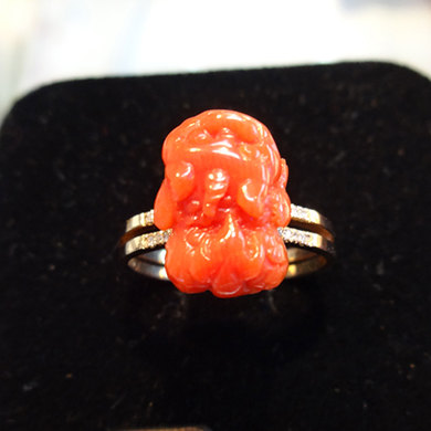 米莎雅18K金珊瑚钻戒 dsc01116