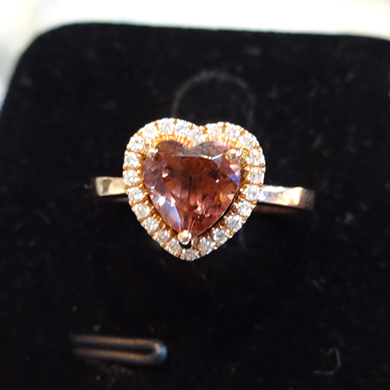 米莎雅18K金粉红碧玺钻戒 dsc01125