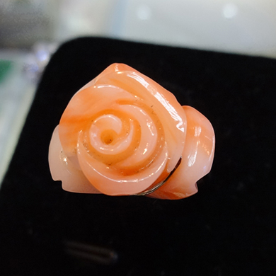 米莎雅18K金珊瑚钻戒 dsc01129