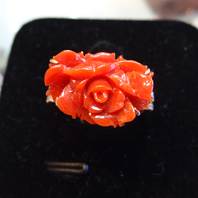 米莎雅18K金珊瑚钻戒 dsc01131