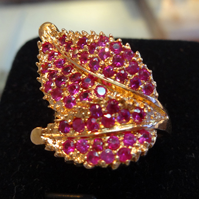 米莎雅18K金红宝石钻戒 dsc01177