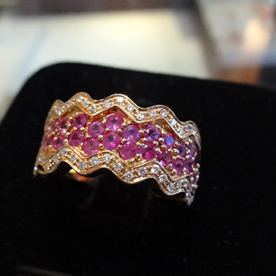 米莎雅18K金红宝石钻戒 dsc01179