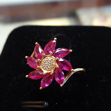 米莎雅18K金红宝石戒指 dsc01187