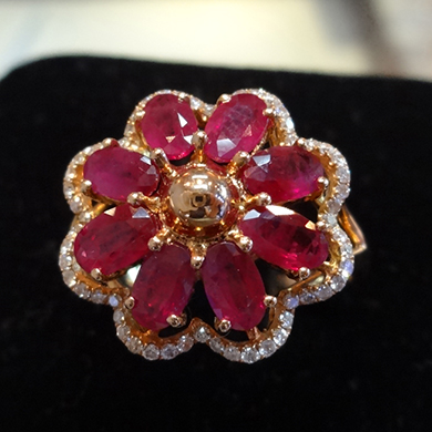 米莎雅18K金红宝石戒指 dsc01189