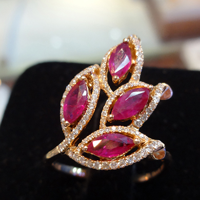 米莎雅18K金红宝石戒指 dsc01191