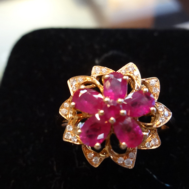 米莎雅18K金红宝石戒指 dsc01193