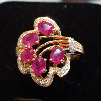 米莎雅18K金红宝石戒指 dsc01201