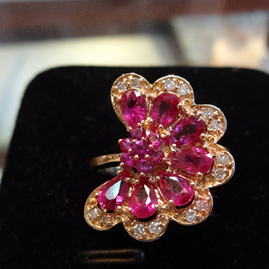 米莎雅18K金红宝石戒指 dsc01207