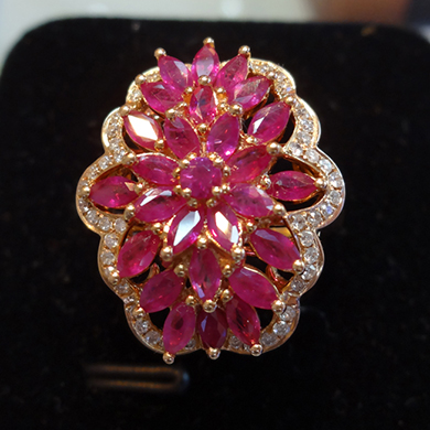 米莎雅18K金红宝石戒指 dsc01209