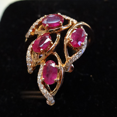 米莎雅18K金红宝石戒指 dsc01211