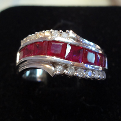 米莎雅18K金红宝石戒指 dsc01215