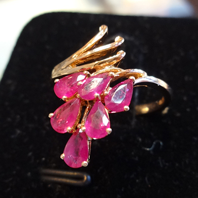 米莎雅18K金红宝石戒指 dsc01225