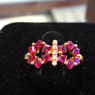 米莎雅18K金红宝石戒指 dsc01232