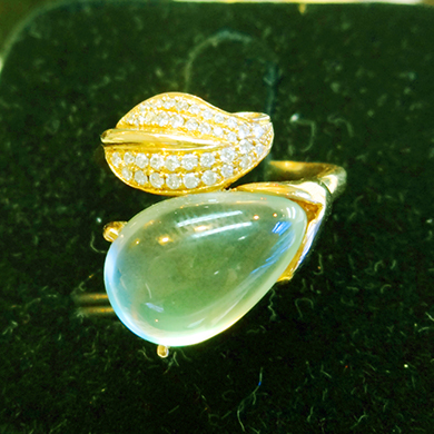 米莎雅18K金葡萄石戒指 dsc01247