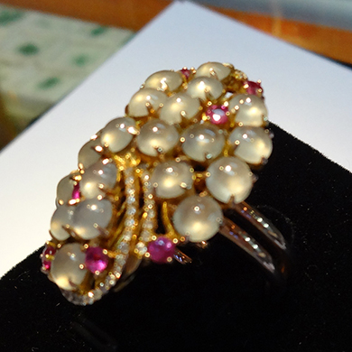 米莎雅18K金翡翠红宝石戒指 dsc01263