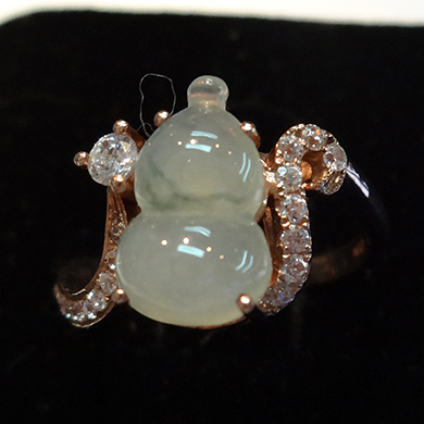 米莎雅18K金翡翠锆石戒指 dsc01275