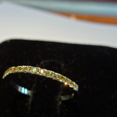 米莎雅18K金黄色蓝宝石戒指 dsc01296