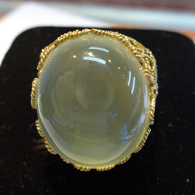 米莎雅18K金葡萄石戒指 dsc01303