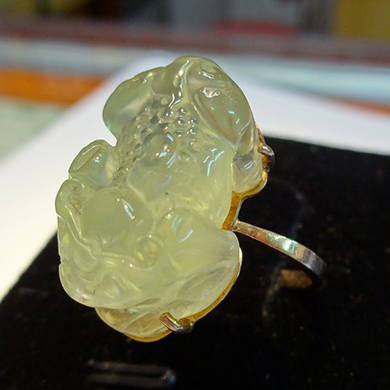 米莎雅18K金葡萄石貔貅戒指 dsc01311