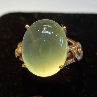 米莎雅18K金葡萄石戒指 dsc01313