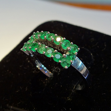 米莎雅18K金祖母绿戒 dsc01322