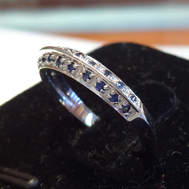 米莎雅18K金蓝宝石戒 dsc01381