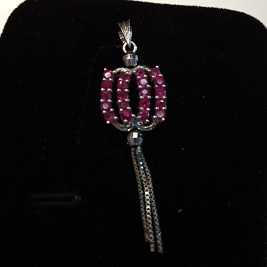 米莎雅18K金红宝石吊坠 dsc01403