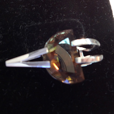 米莎雅18K金茶水晶吊坠 dsc01433