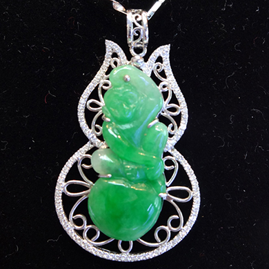 米莎雅18K金翡翠吊坠 dsc01455