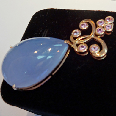 米莎雅14K金蓝玉髓粉蓝宝石吊坠 dsc01477-1