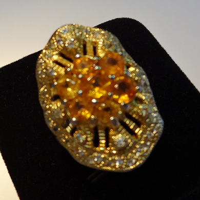 米莎雅S925银石榴石钻石戒指 dsc01518