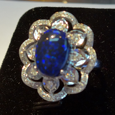 米莎雅18K金蓝欧泊钻戒 dsc01520