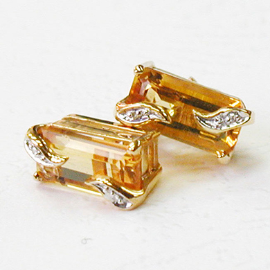 10K金黄水晶耳钉  已售G0594