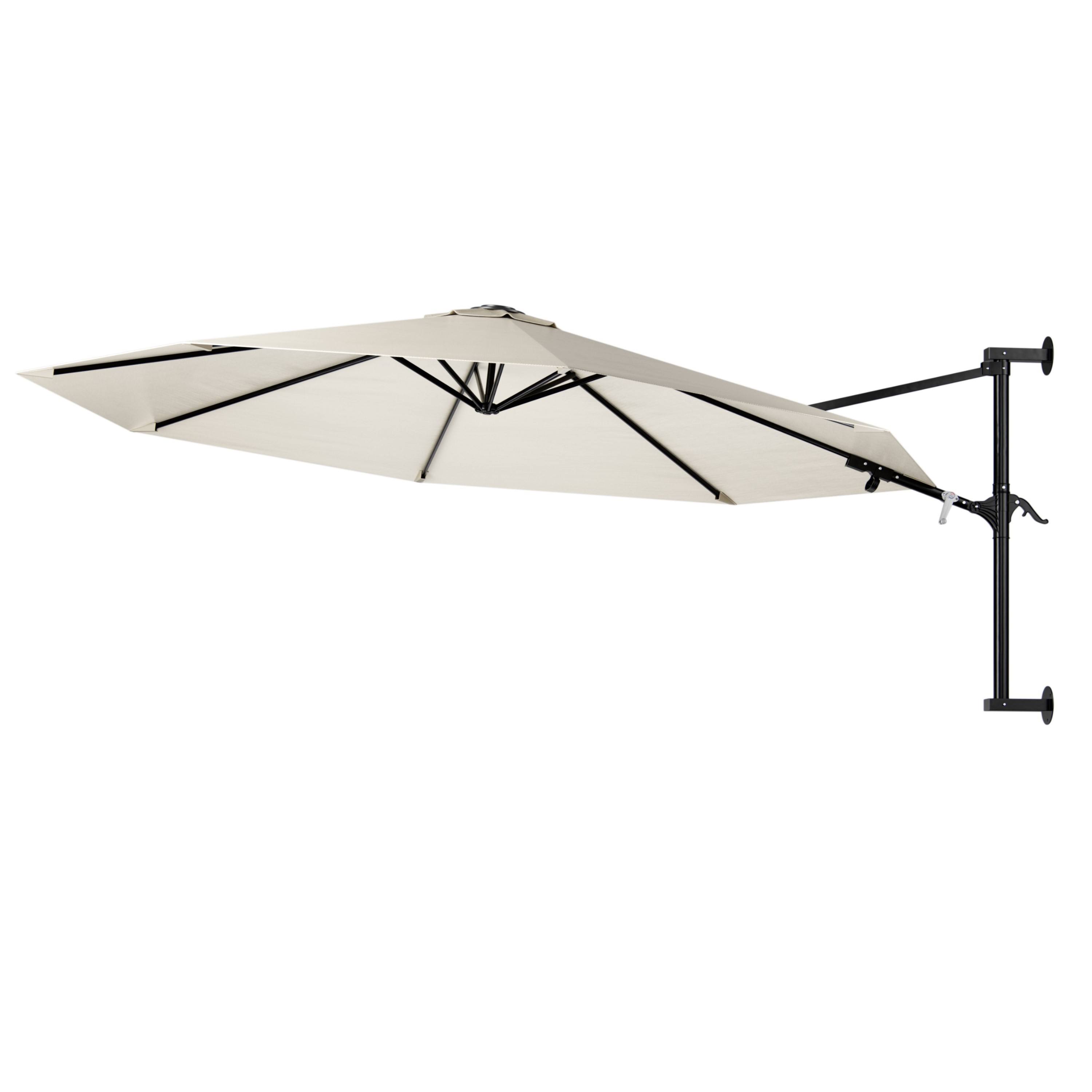 3m Courtyard Sun Shelter Sunshade Umbrella Outdoor Furniture Wall Mounted Parasol Sun Shade cafe umbrellas