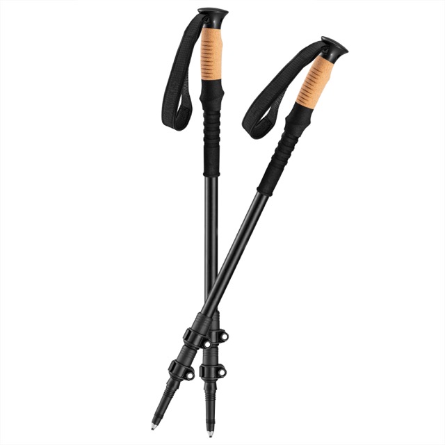 2pcs/set adjustable Telescopic 65-135cm alpenstock Hiking Stick trekking hiking walking pole