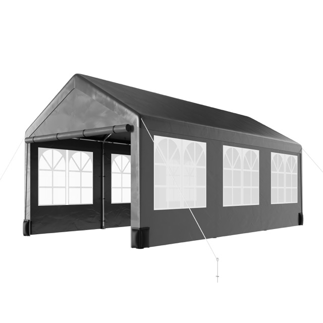 20ftx20ft 20ft*12ft Waterproof Cutome color Large carport PE 8 legs party tent with windows pavilion