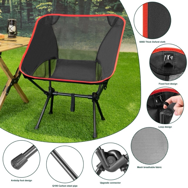 Lightweight Cheap Outdoor Portable Foldable Fishing Seat Camping Moon Chair