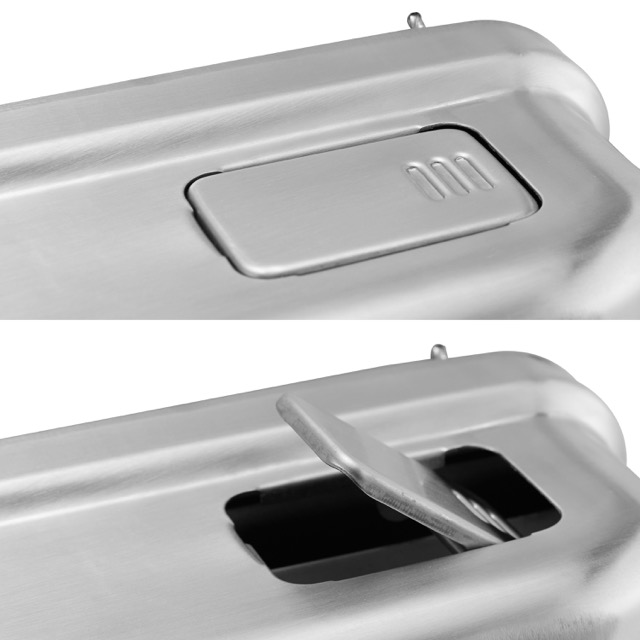Wall mounted stainless steel liquid soap and Shower Dispenser 2x500ml for bathroom or Kitchen Manual foam Soap Box