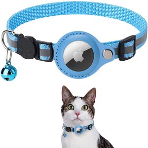 Airtag Cat Collar with Apple Airtag Holder, Reflective GPS Cat Collar with Bell