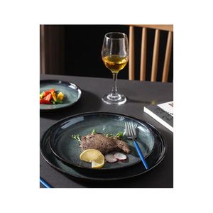 Ceramic Dinner Plate Home Dining Plate Breakfast Ceramic Plate Western Steak Plate Flat Plate