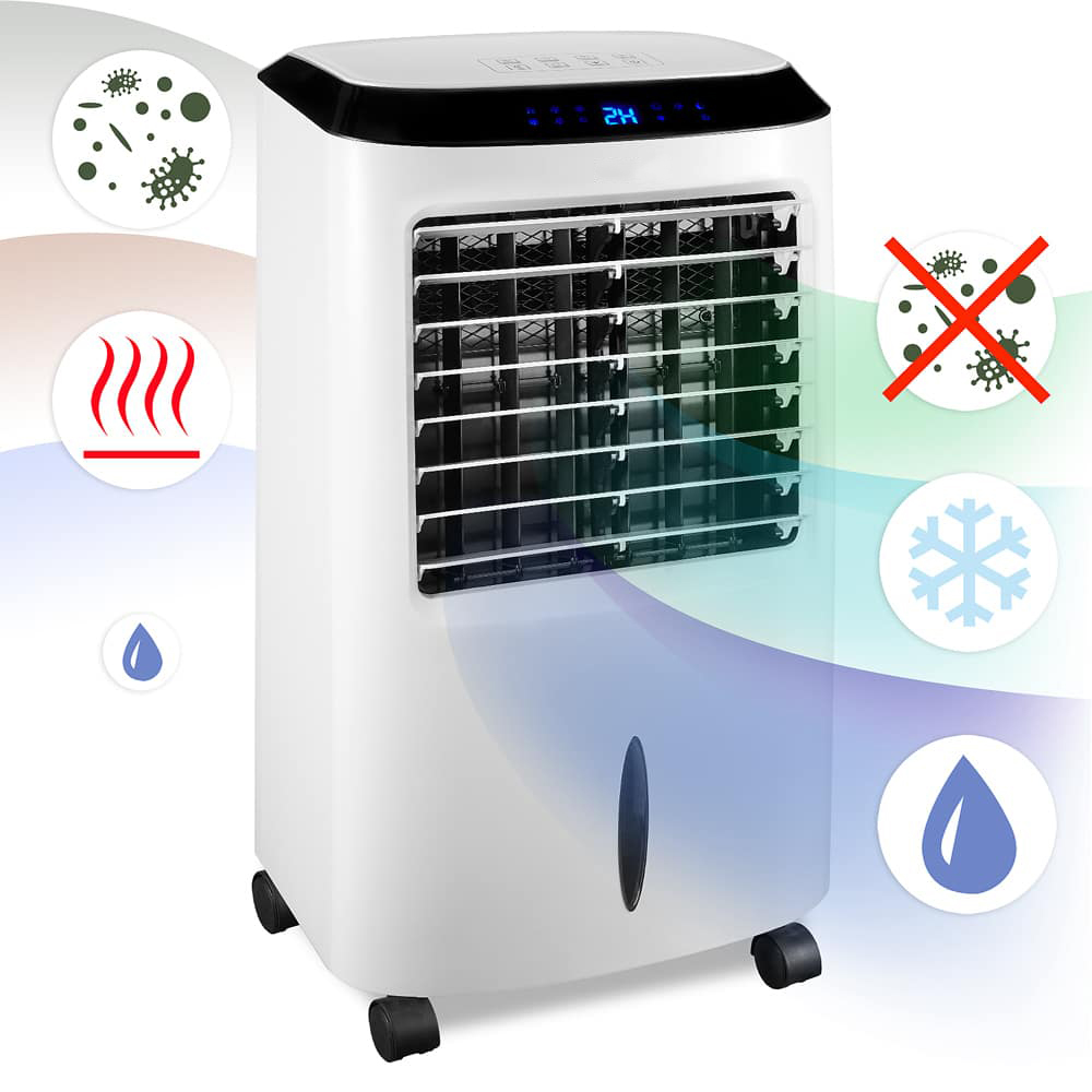 3 Speeds 3 Wind Settings Oscillation LCD Timer Cooling Humidifier Function Portable Air Cooler With remote control