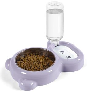 Dog Bowls Cat Food and Water Bowl Set Water Dispenser and Stainless Steel Bowl