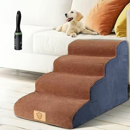 4 layers Soft step non-slip machine washable sponage dog cat Pet Stairs with pet Sticky roller