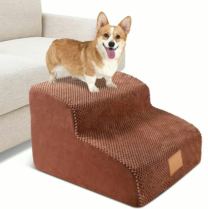 Soft 2 layers step non-slip machine washable sponage Pet Stairs with pet Sticky roller