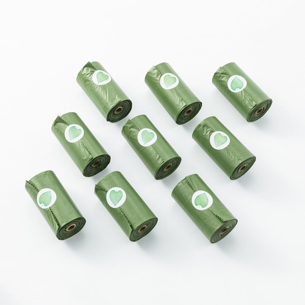 Extra Thick and Strong Guaranteed Leak-proof 15 Doggy Bags Per Roll Measures 9 x 13 Inches Dog Poop Bag