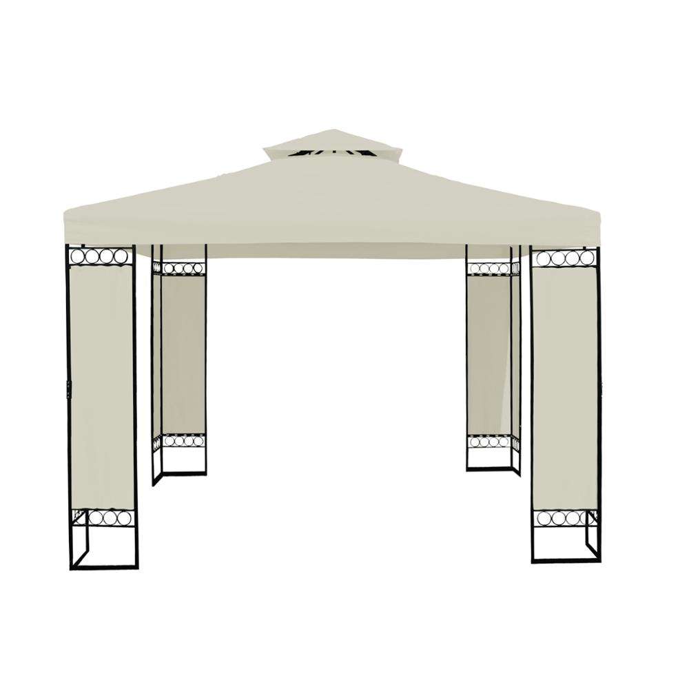 High quality outdoor Double Roof screen metal gazebo pergola outdoor pergola canopy pavilion