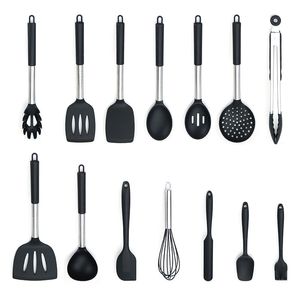Home Cookware Set Nylon & Stainless Steel Cooking Utensils Kitchen Tool Set