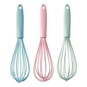 Kitchen Baking Colorful Food Grade Silicone Egg Beater Hand Whisk