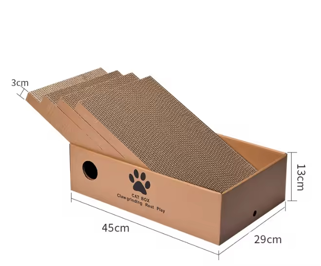 3-in-1 3 Tube 13 X 12 X 11 Inch Kitty Scratcher Cardboard Reversible Cat Scratching Pad Lounge Cat Tree Scratcher