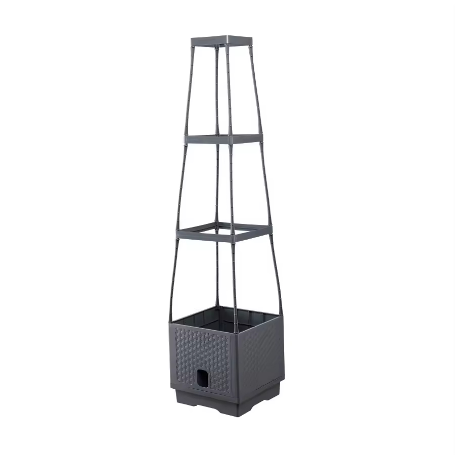 Garden Plant Support Tower Plant Pot Tower Tomato Planter Boxes Raised Garden Bed with Trellis for Climbing Vegetables Plants